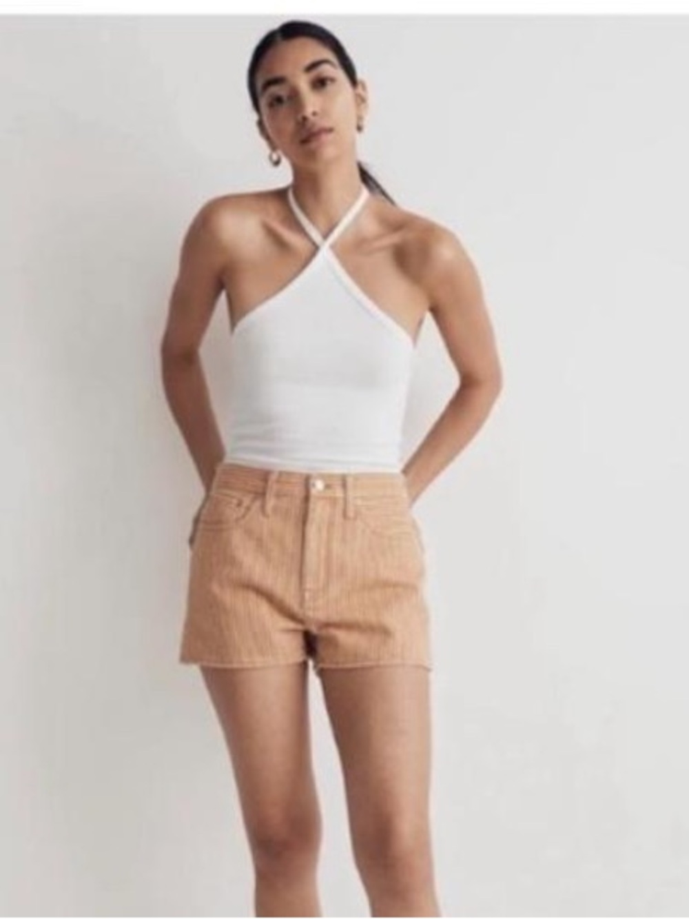 Madewell Tan High-Rise Jean Shorts Sz 30